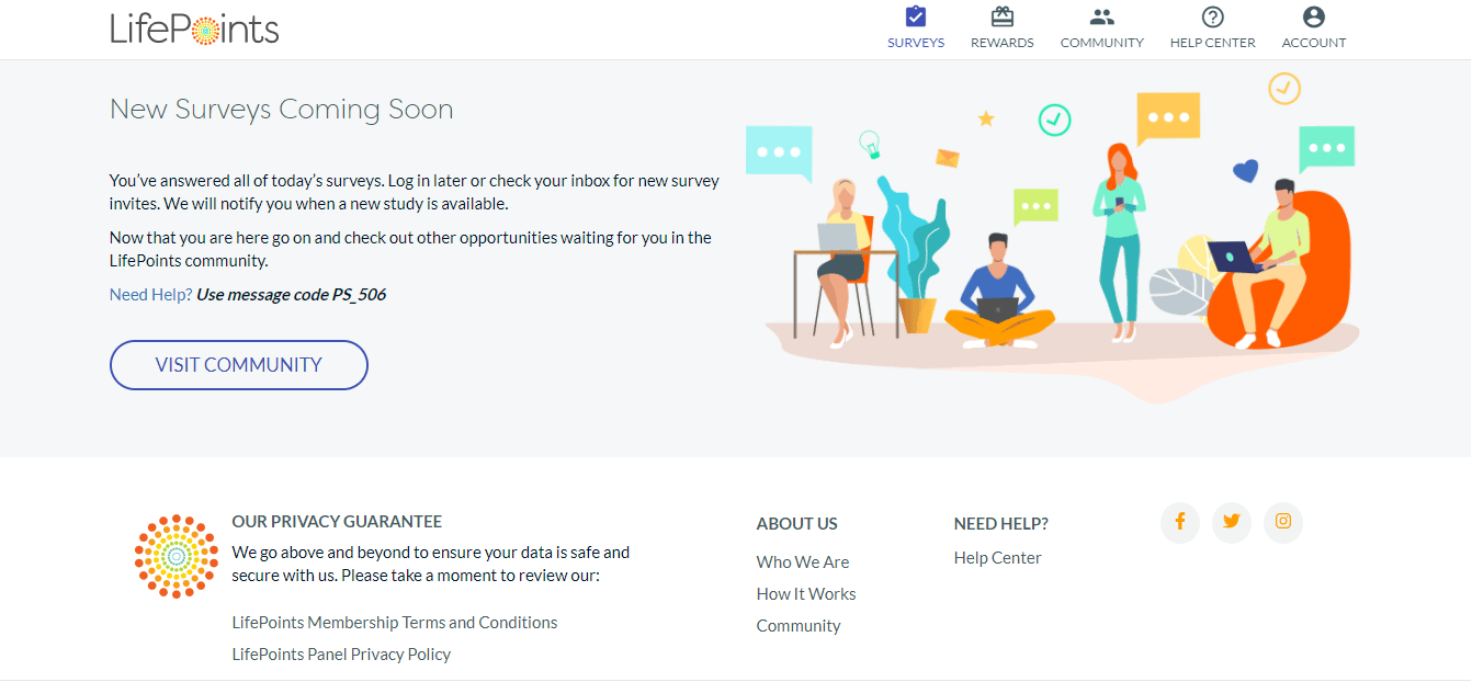 LifePoints all Surveys Complete