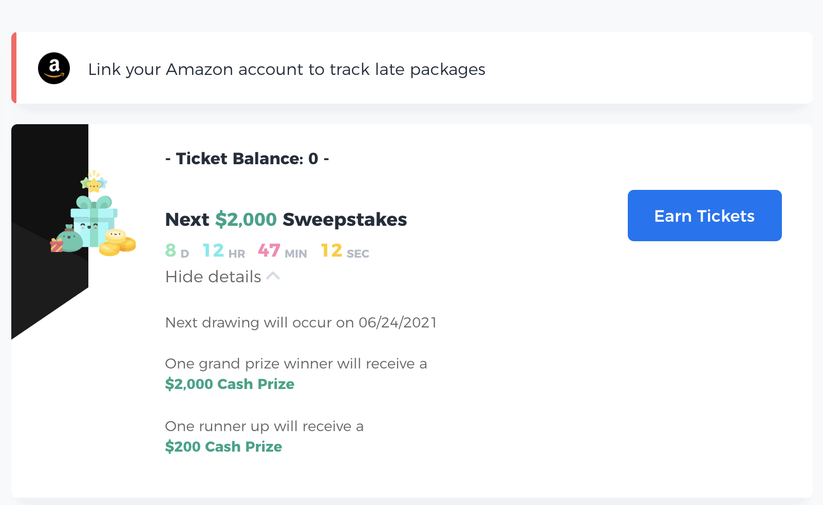 Amazon Earny Sweepstakes