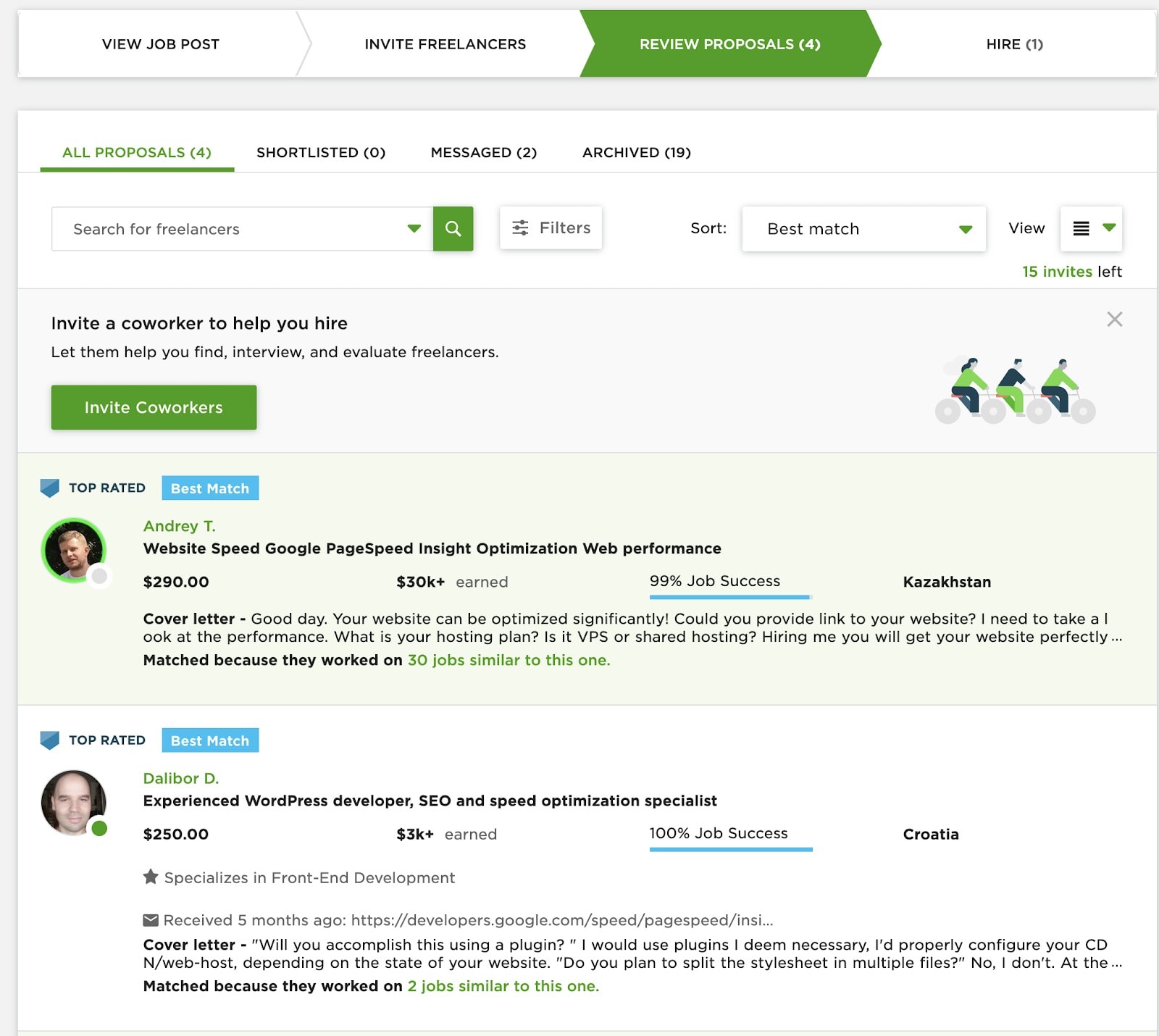 Another example of the review proposals tab.