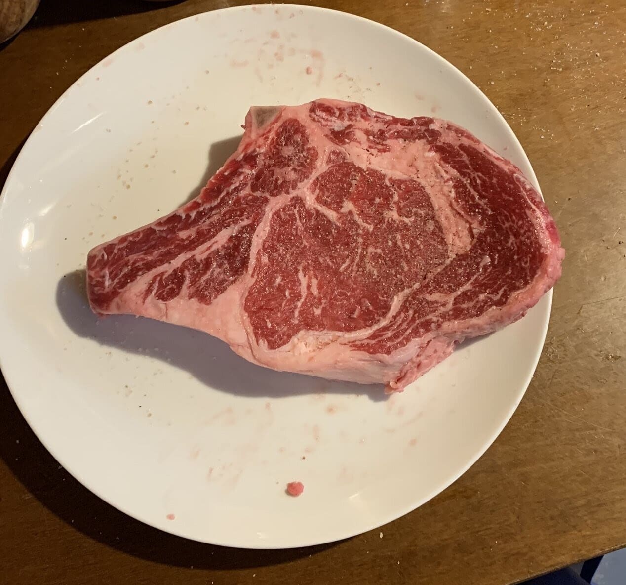 Photo of a delicious ribeye steak purchased from Crowd Cow.
