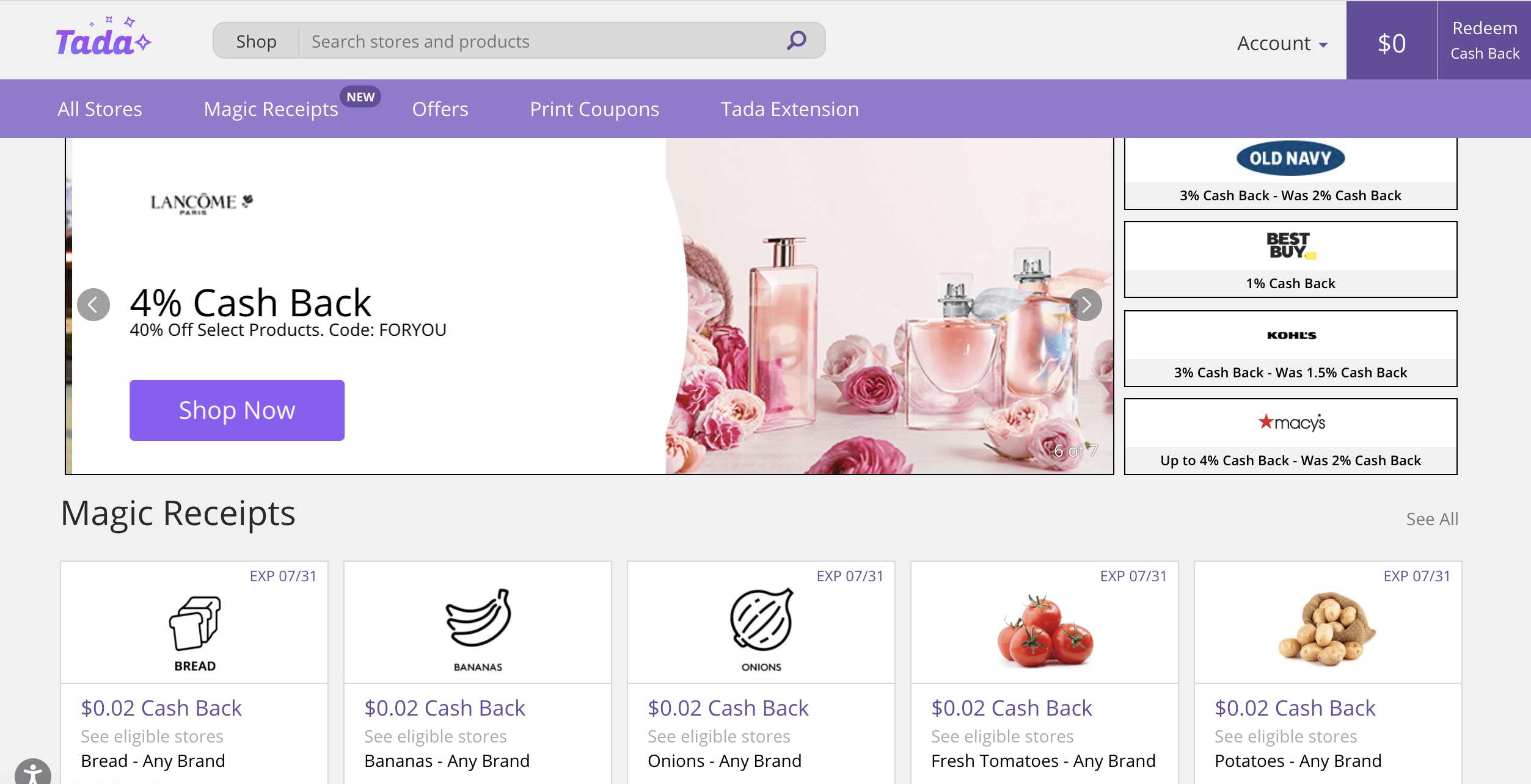 Tada Homepage