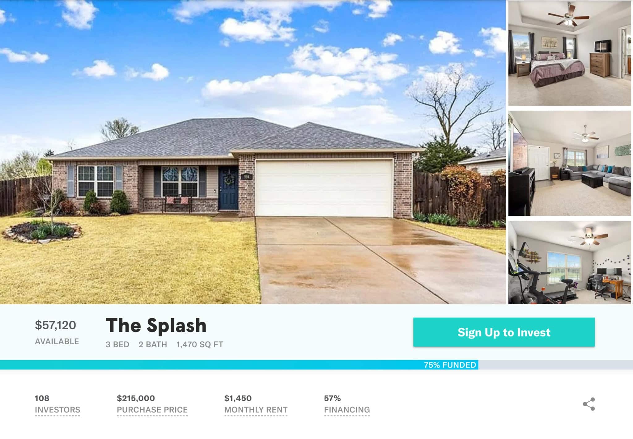An example of the type of property available on the Arrived Homes platform.