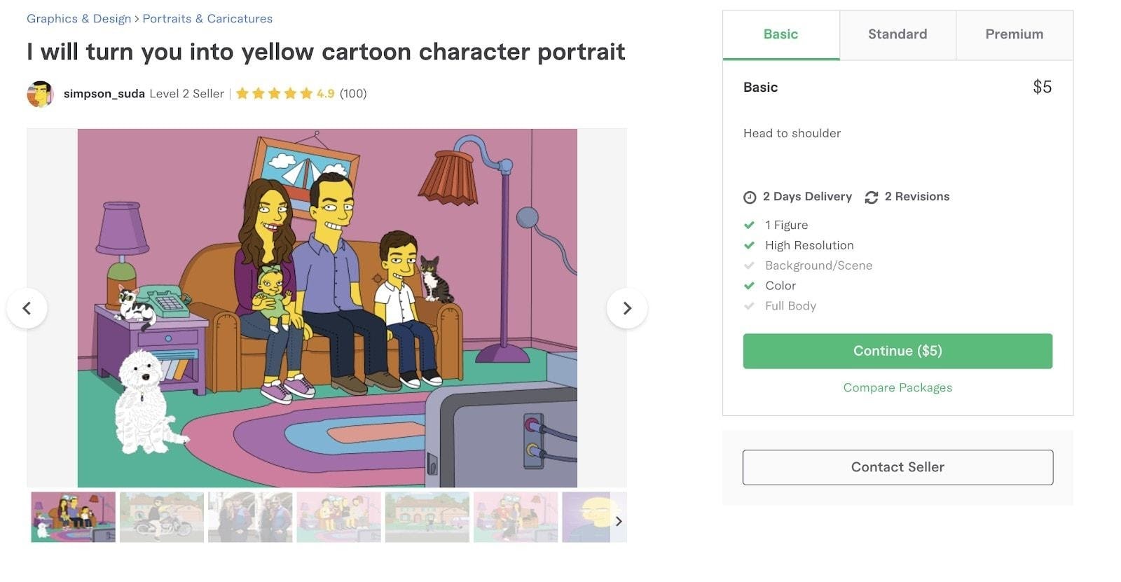 Get Simpsonized on Fiverr
