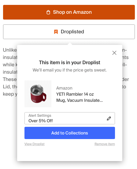 Honey droplist customizations.