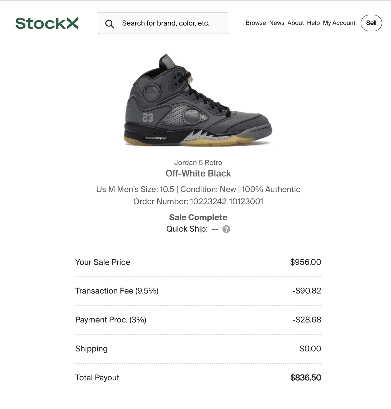 Sneaker sale.