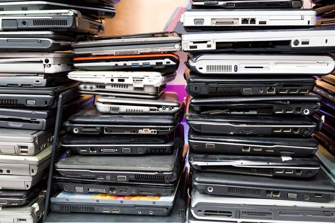 Electronics like old laptops can be sold online as-is, refurbished or broken down for parts.