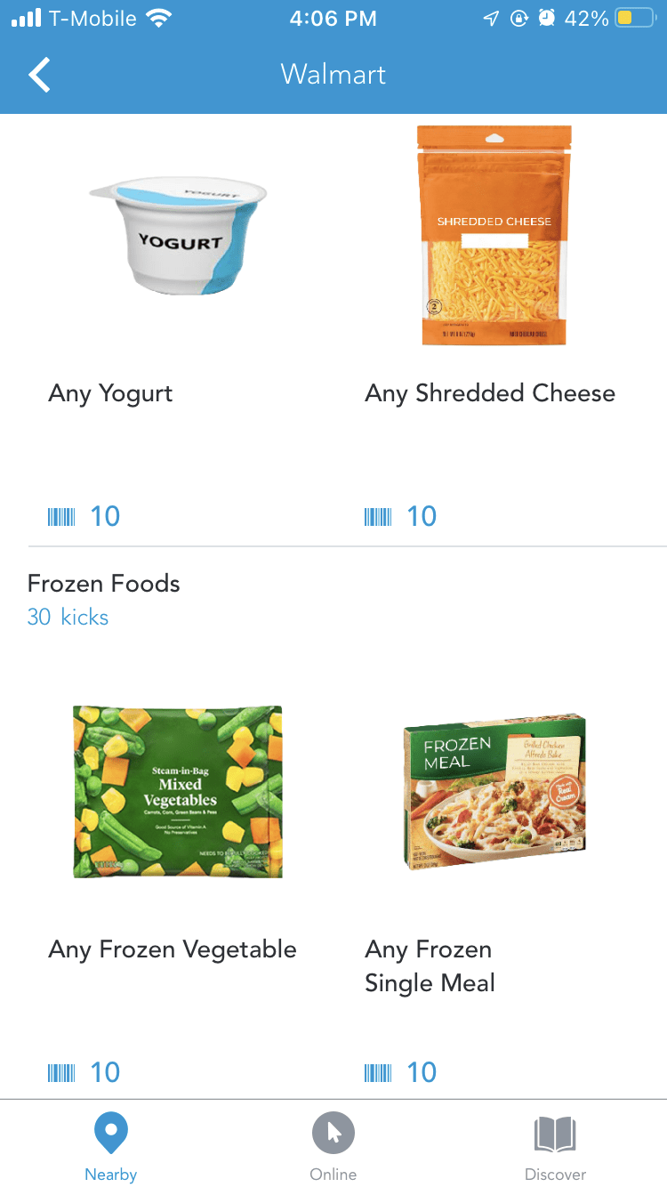 Shopkick any brand offer example.