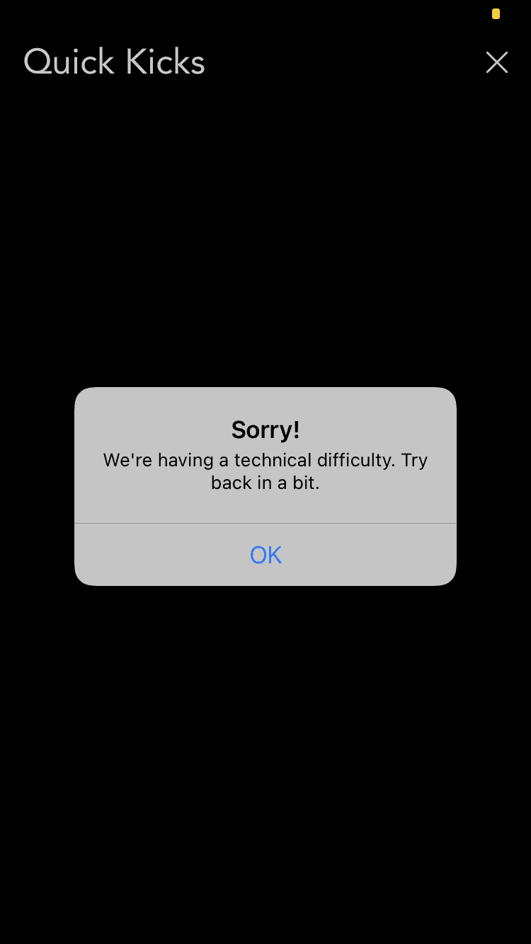 Shopkick technical difficulties.