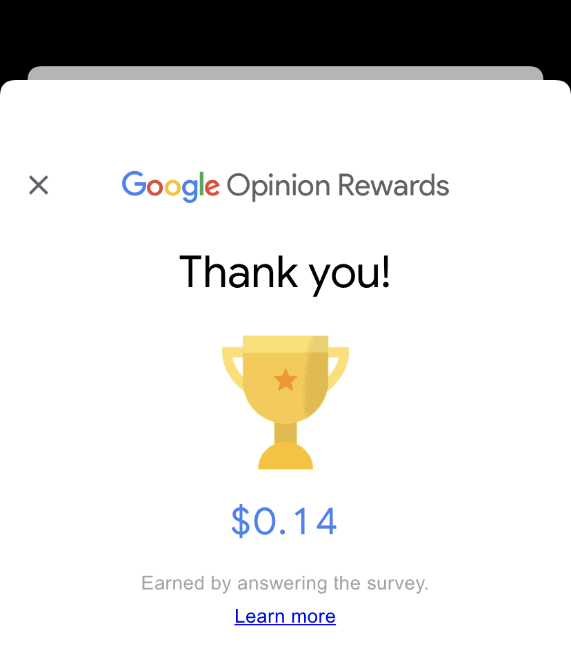 Google Opinion Rewards Survey