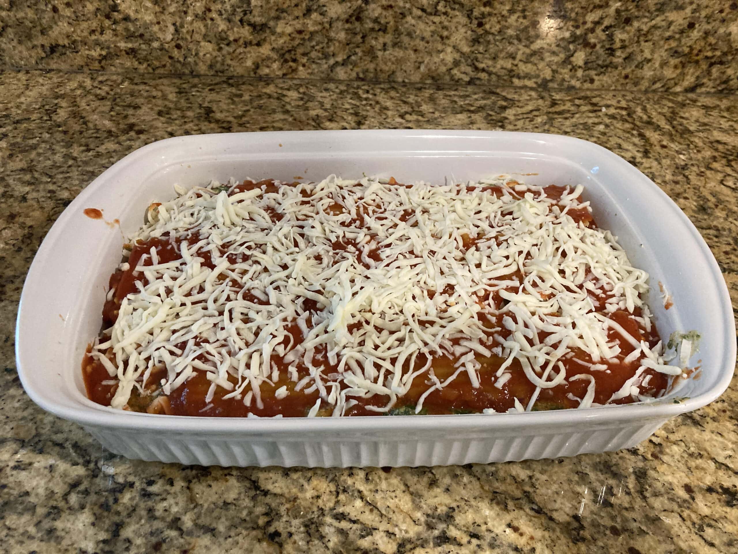 My Anycart lasagna before going in the oven.