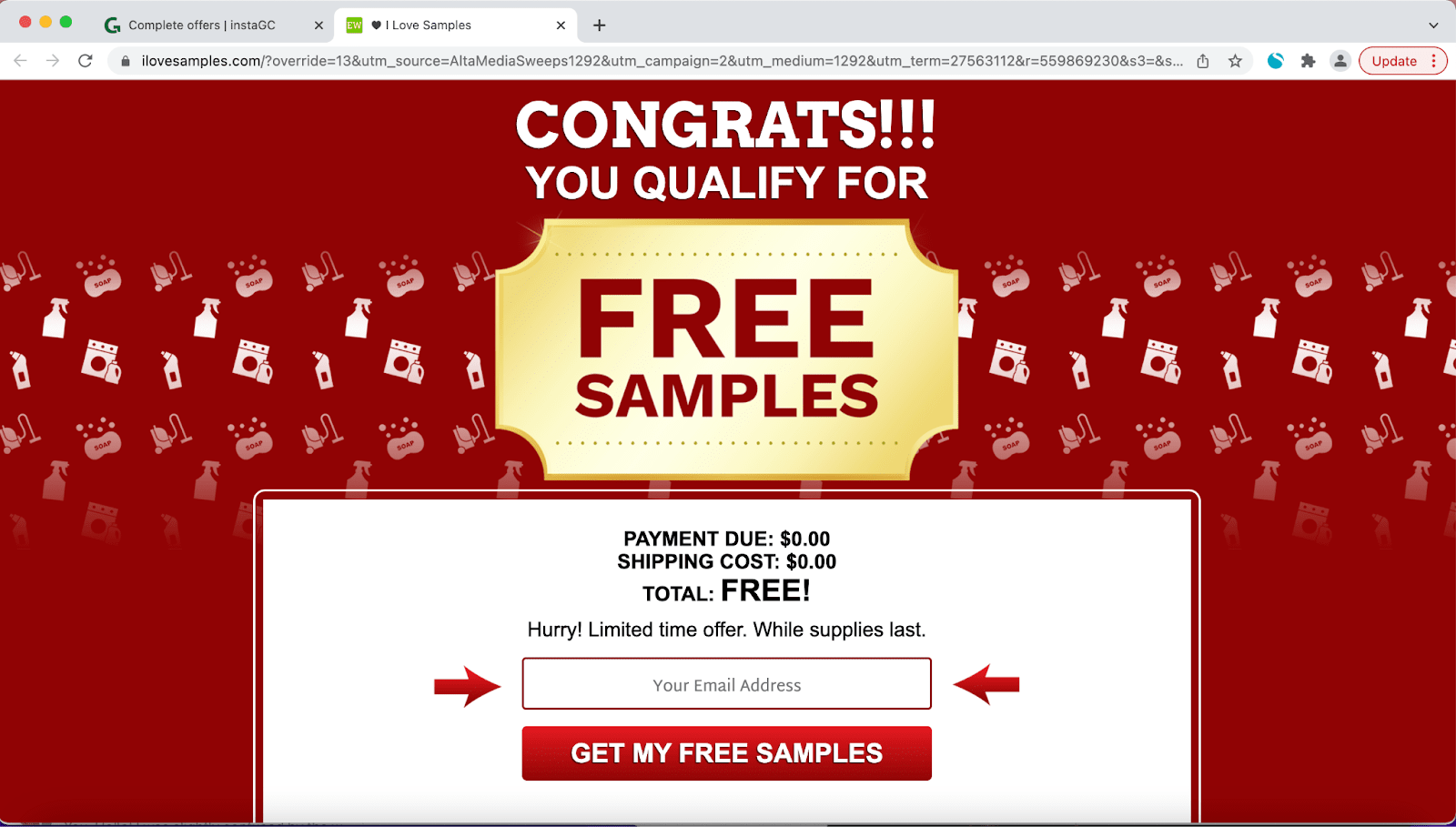 This did not look like a website that I wanted to give my email address to.