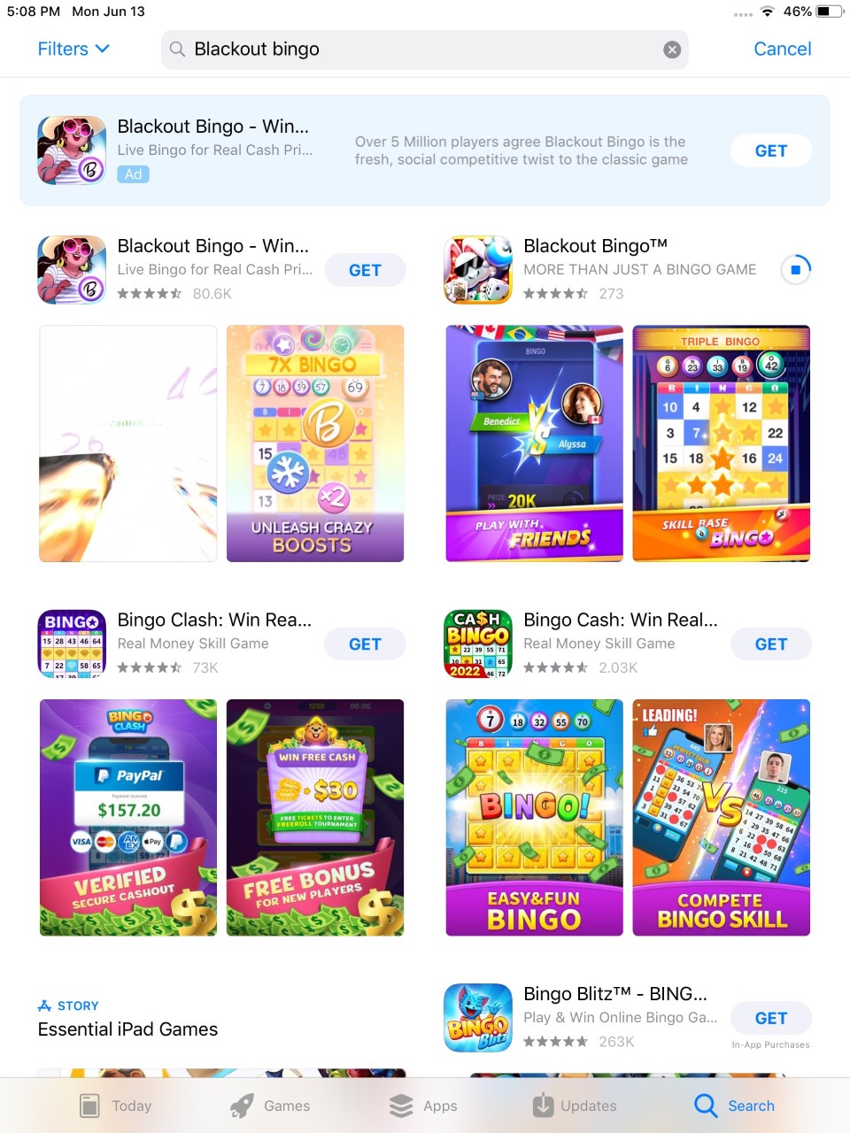 Blackout Bingo in the app store
