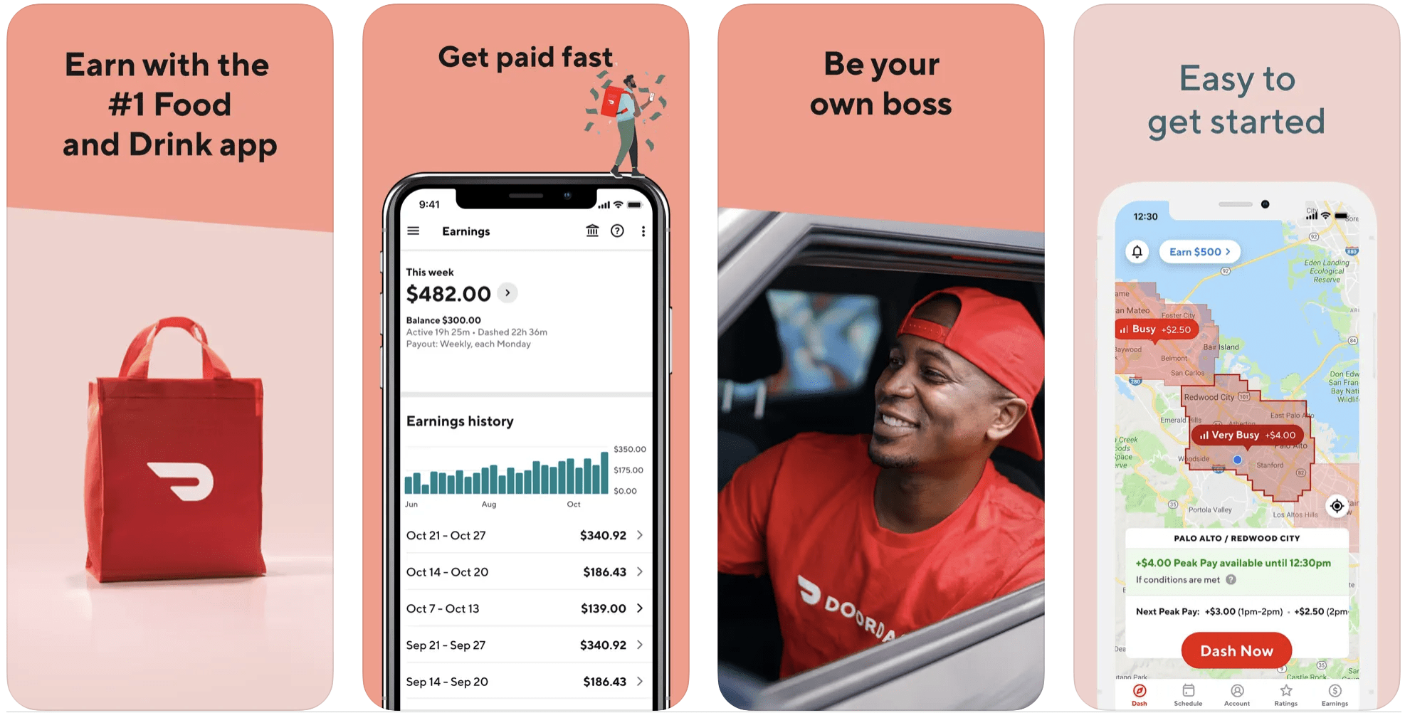 DoorDash driver on the iOS app store.