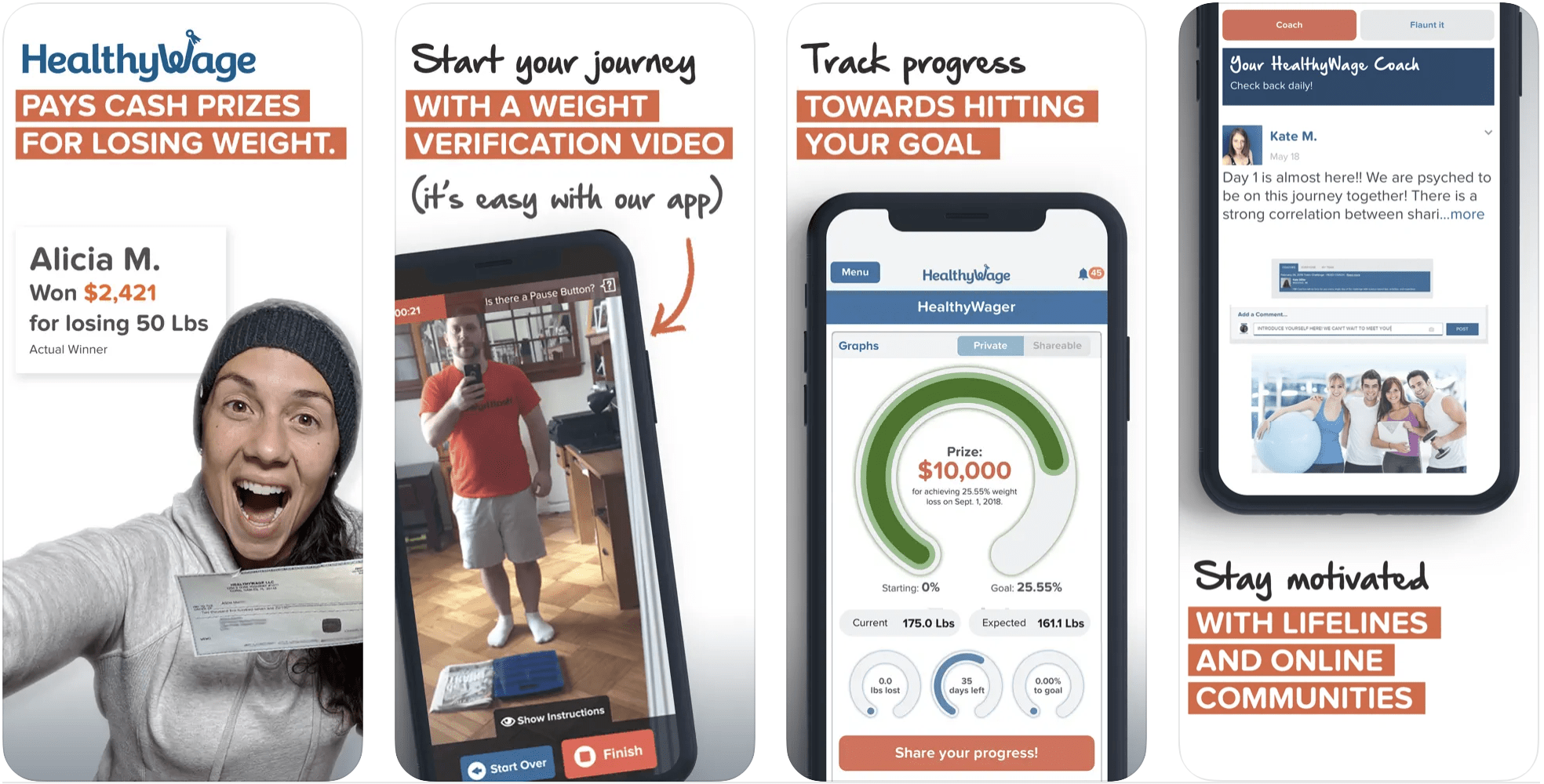HealthyWage on the iOS app store.