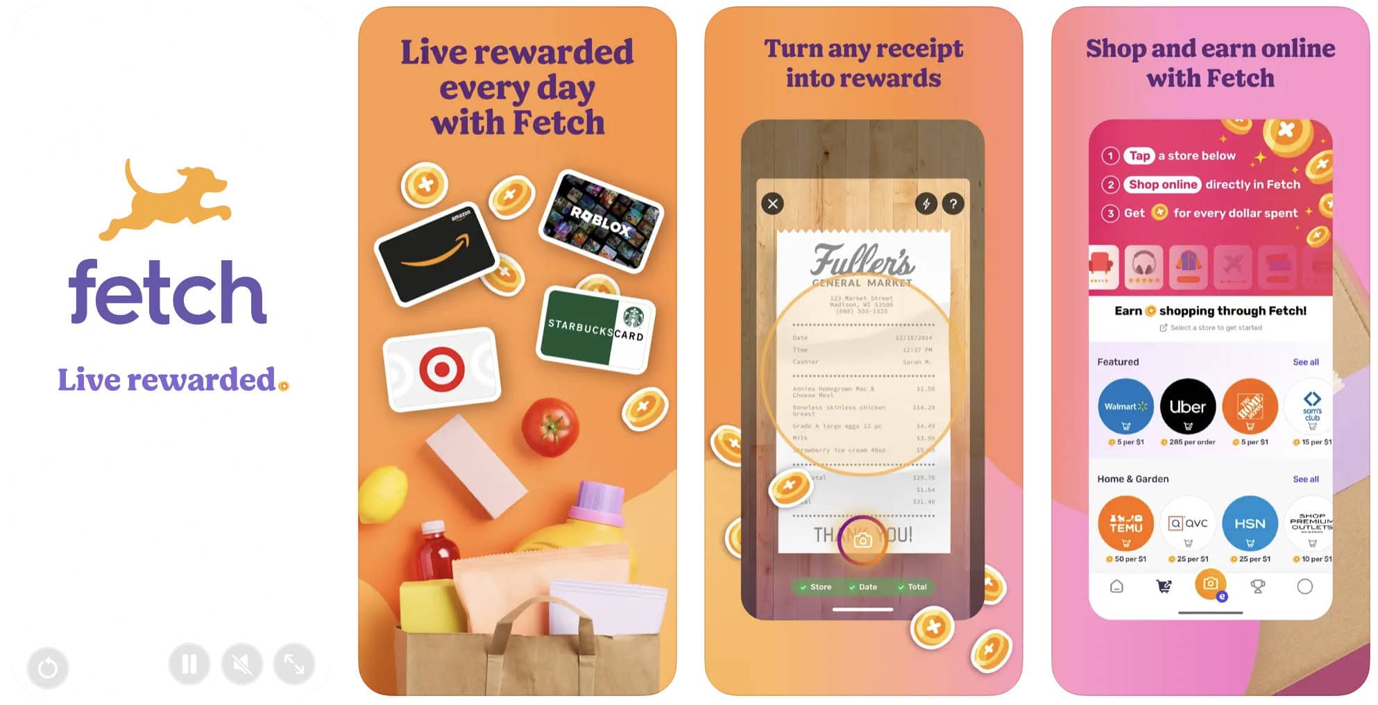 Fetch Rewards Screenshots August 2024