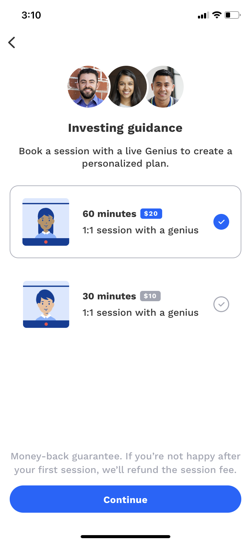 Fee schedule for Genius