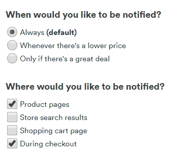 Capital One Shopping Price Drop Panel