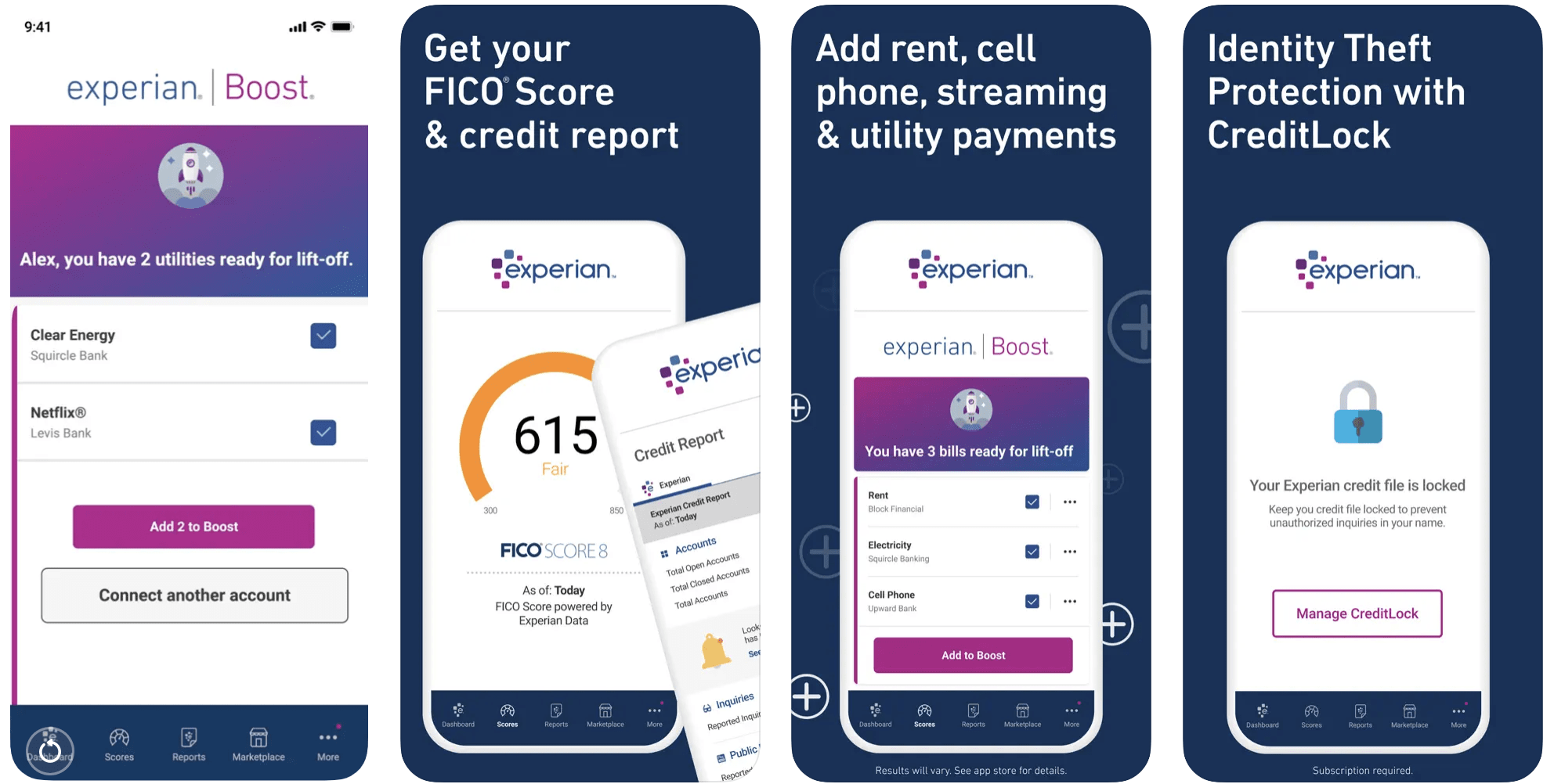 Experian App iOS screenshots