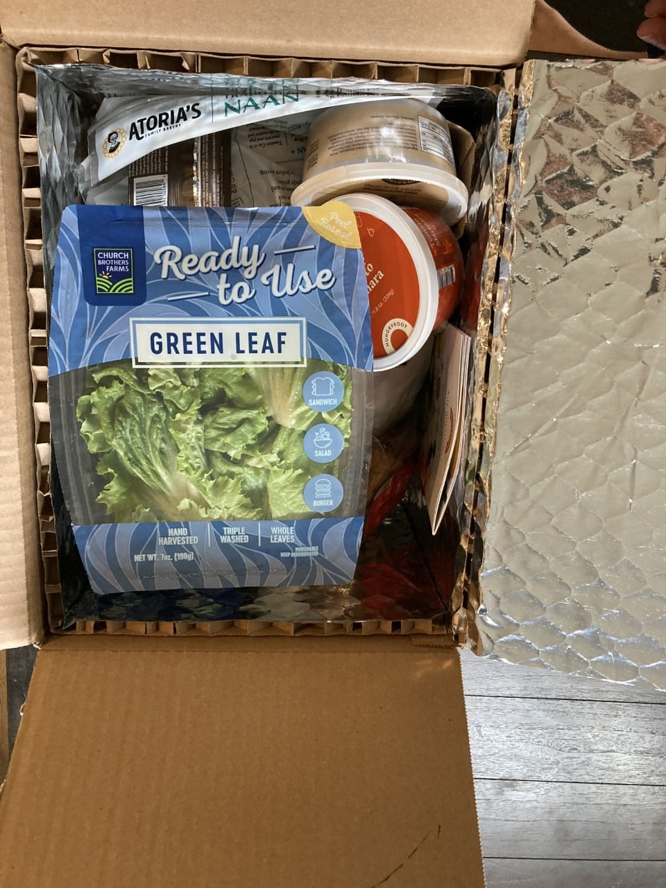 Hungryroot Delivery Box Open on Counter