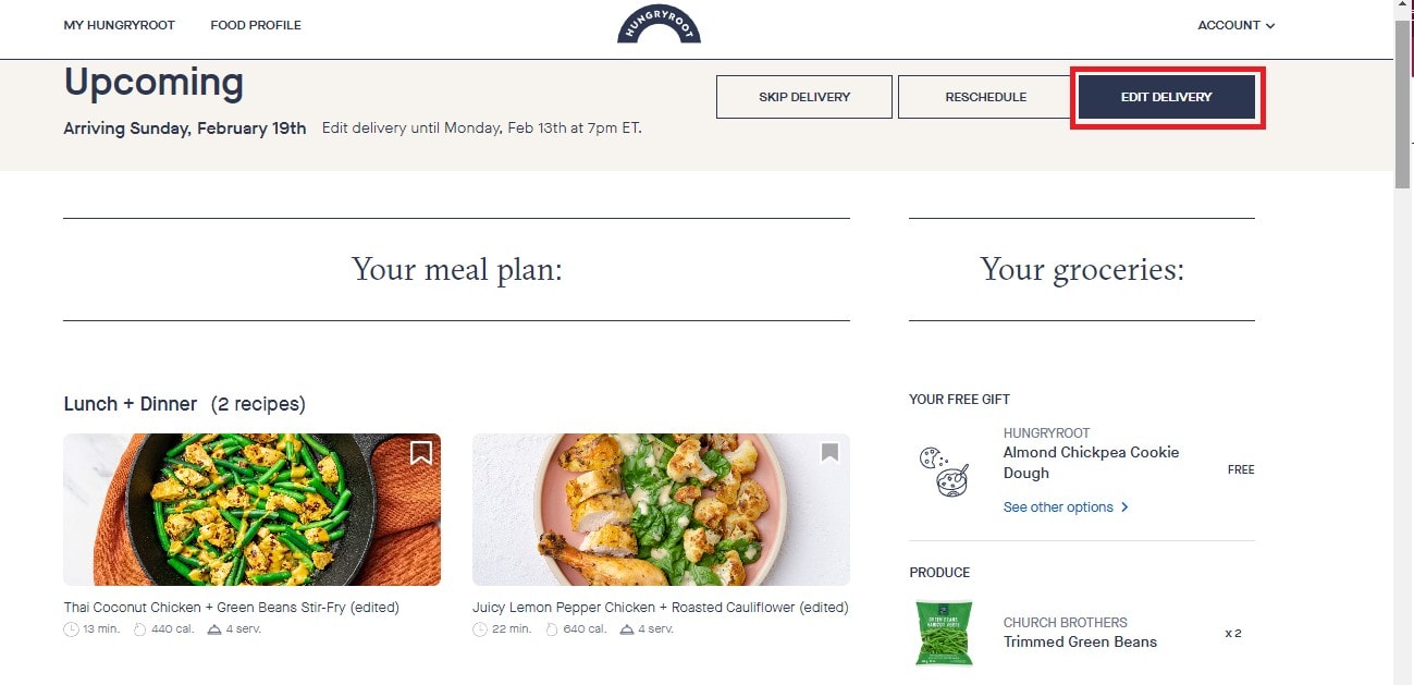 Hugnryroot - Our Meal Plan