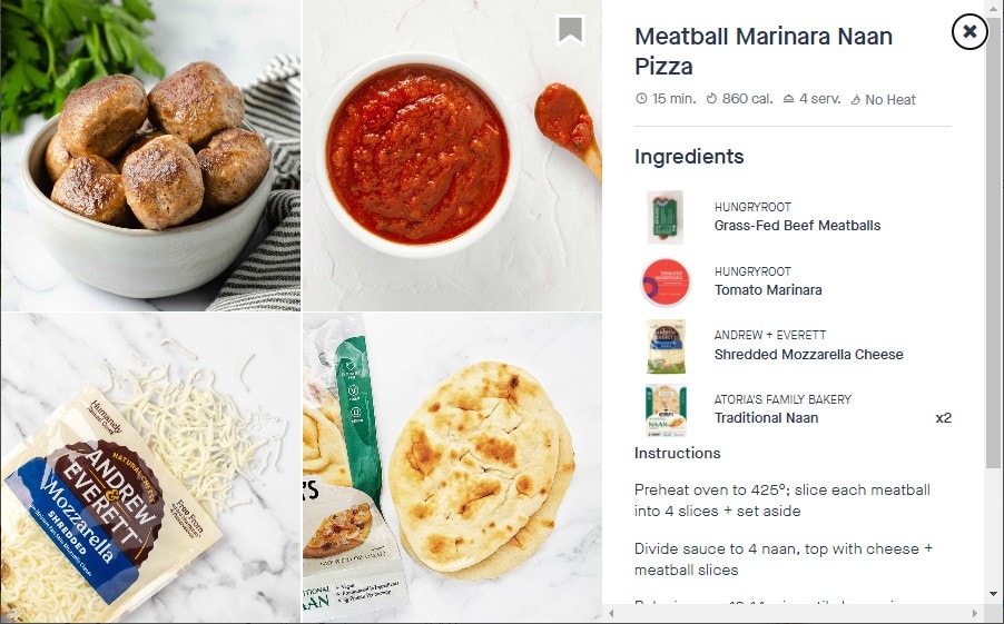 Hungryroot Meatball Marina Pizza Goal