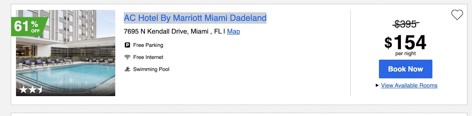 Capital One Business Deals Florida Hotel Example