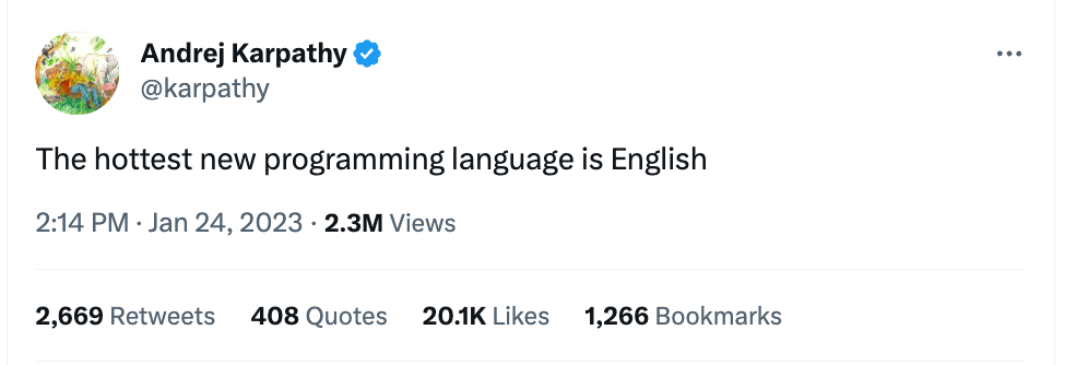 The hottest new programming language is English.