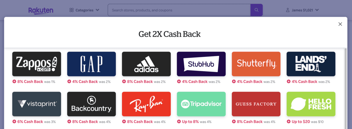 Rakuten Cash-Back Boost