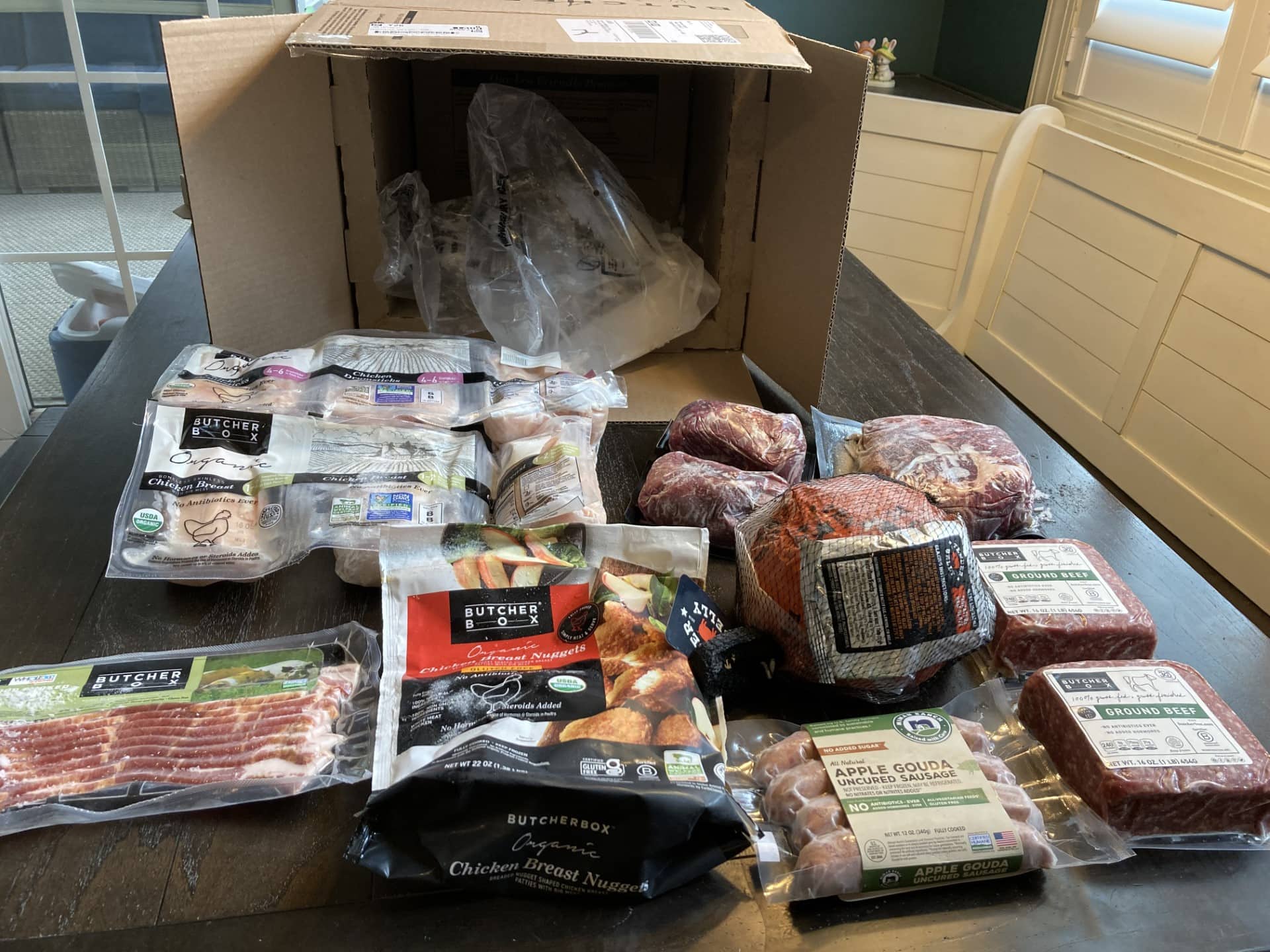The contents of my first ButcherBox order.