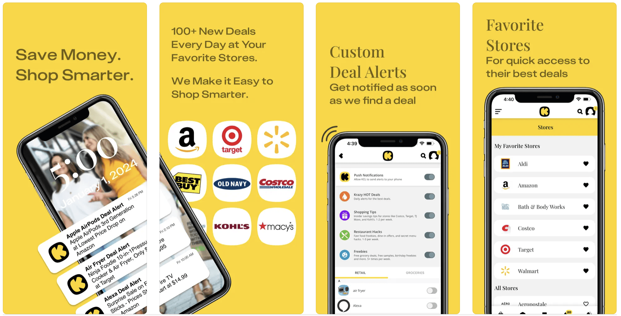 Krazy Coupon Lady App screenshots from February 2024.