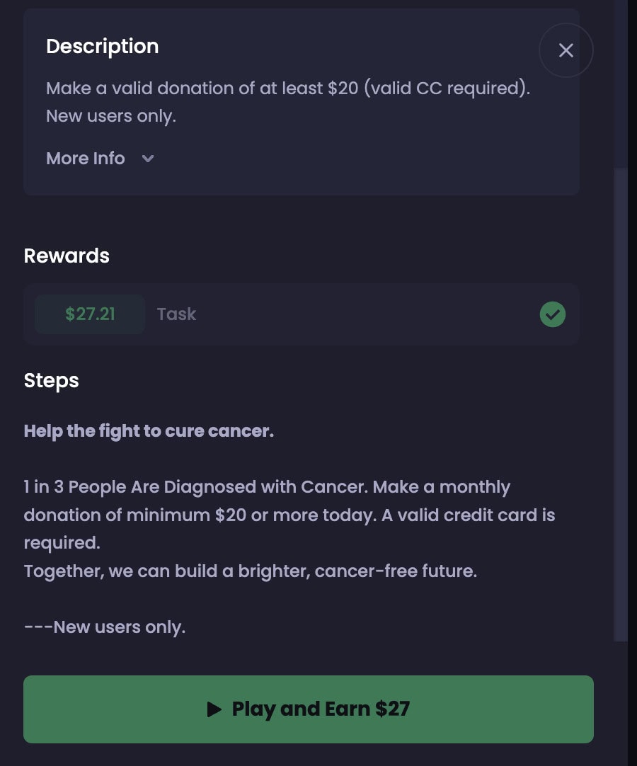 In the online rewards world, an offer like this is referred to as “a money maker,” because you’re getting more money back than what you pay.