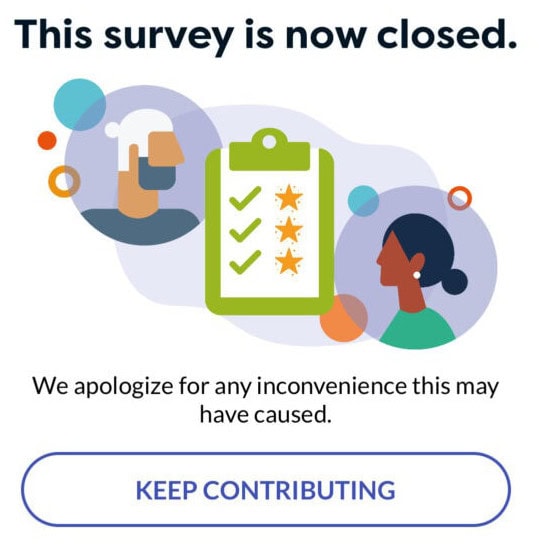 Lifepoints survey closed message