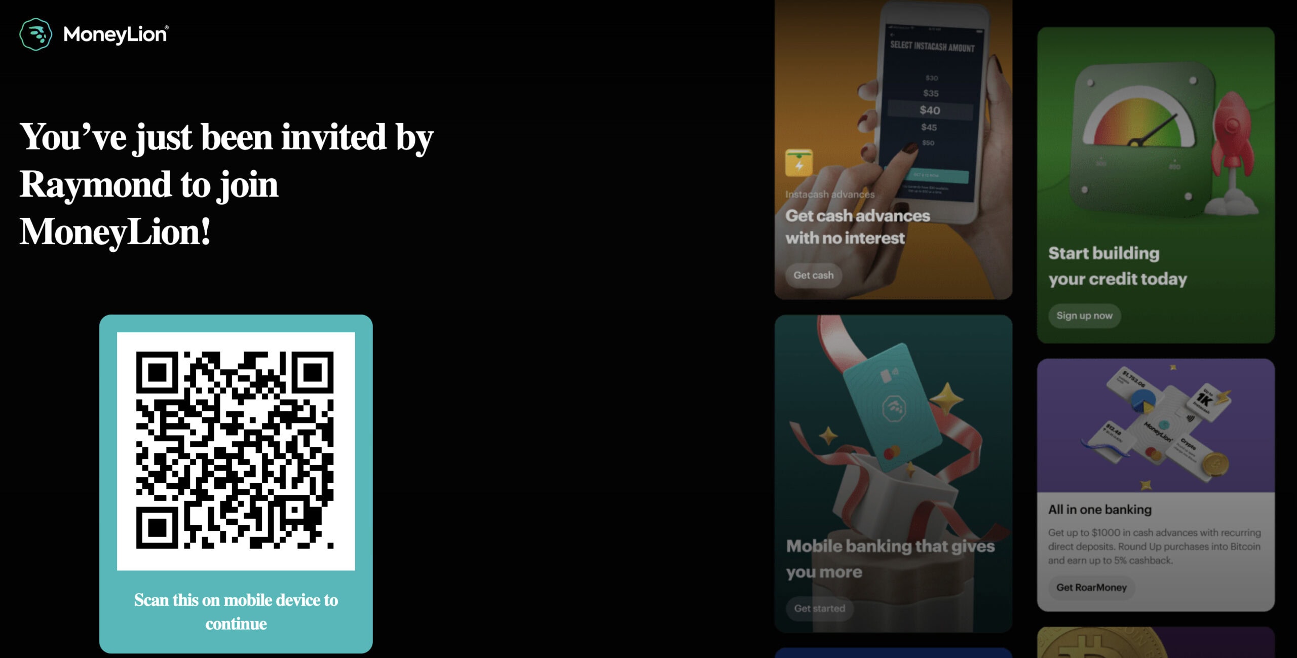 MoneyLion Referral Page