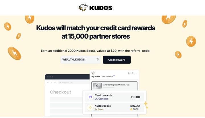 Kudos $20 Referral Code Screenshot