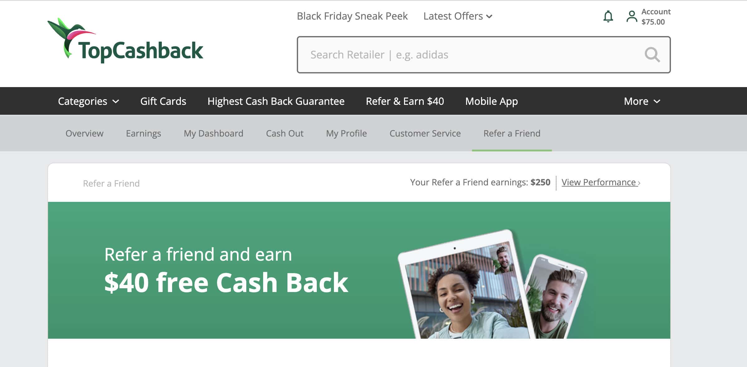 topcashback 40 bonus
